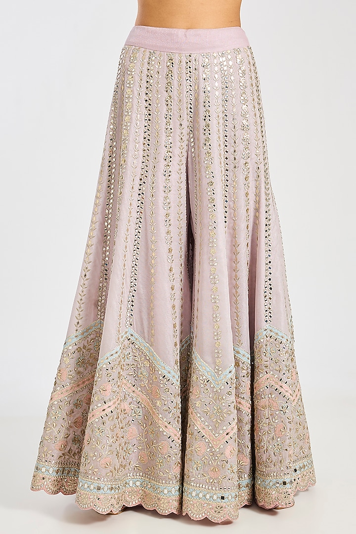 Lilac Tissue Embroidered Gharara Set by Suhino at Pernia's Pop Up Shop