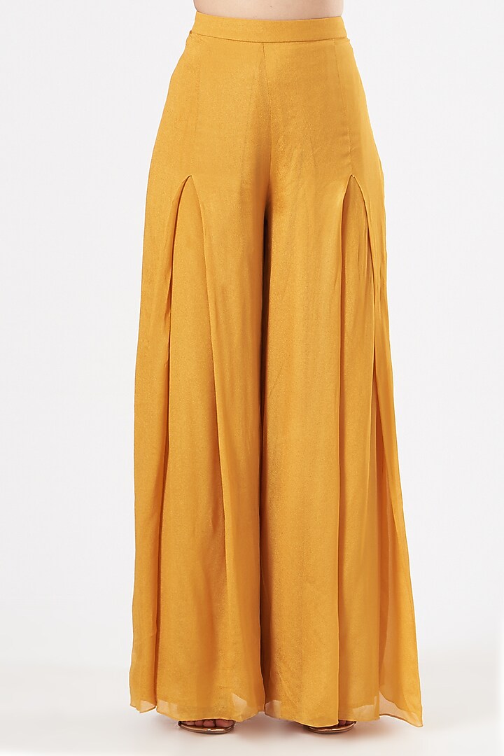 Light Pink Georgette Flared Pant Set by Suruchi Parakh at Pernia's Pop Up Shop