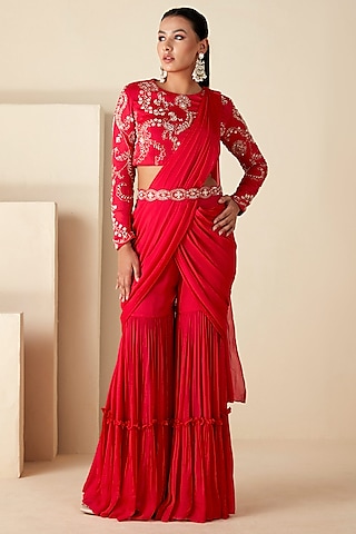 Designer Satin Silk Saree Endless Color Option Bridal Bridesmaids Wear Sari  Blouse Party Wear Satin Saree Stitched Blouse&Pre-Draped -  Portugal