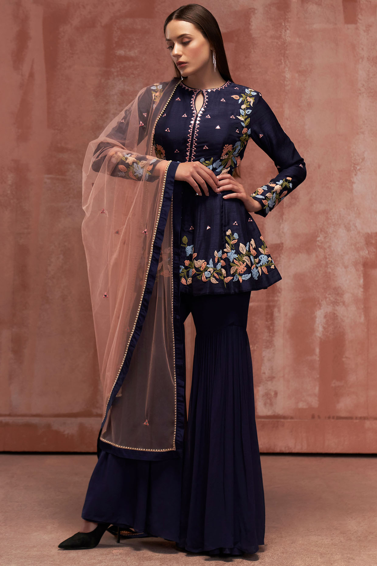 Buy Anarkali Sharara Suit for Women Online from india s Luxury Designers 2024