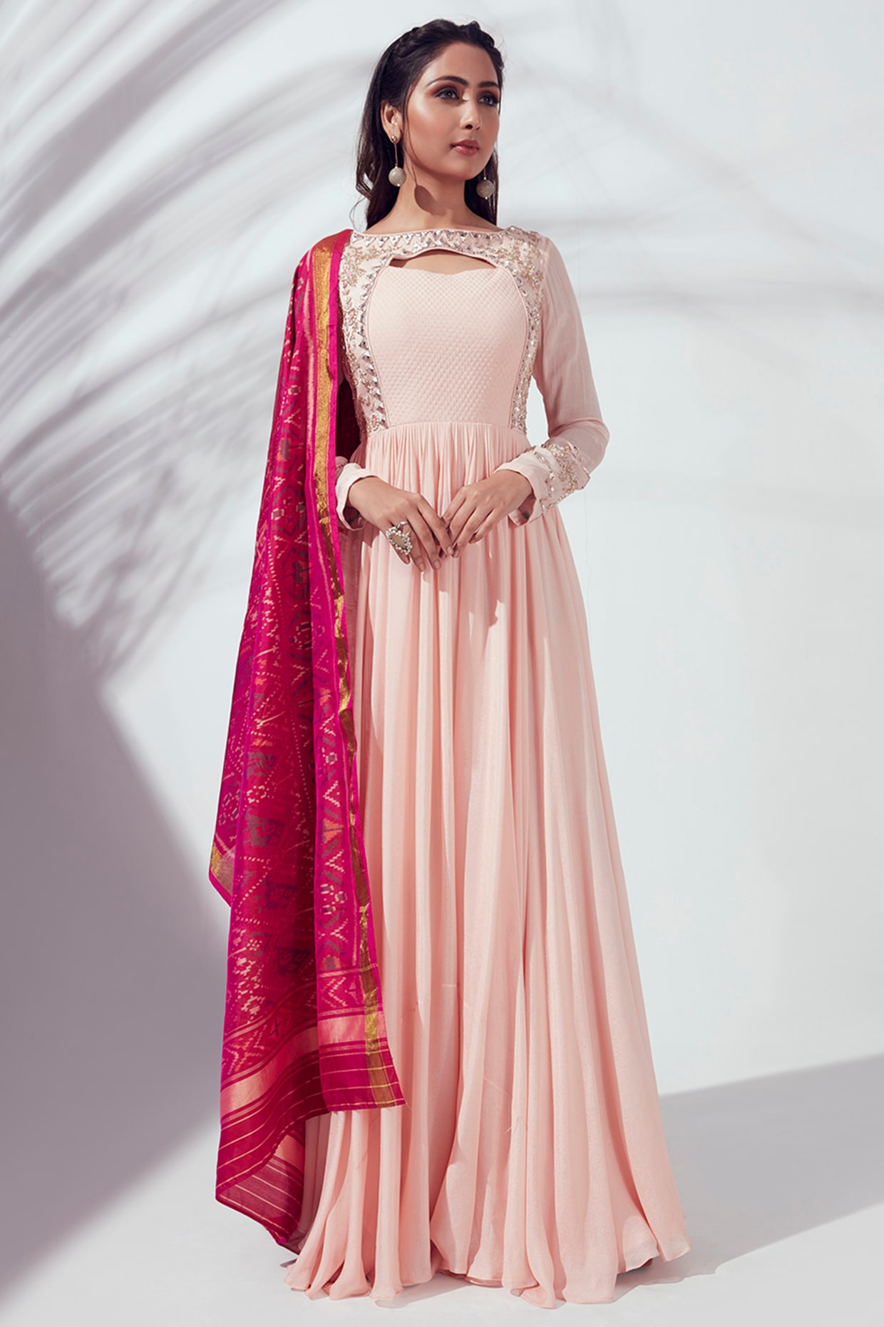 Light Pink Color Georgette Embroidered Party Salwar Suit - Hirpara House -  4033155