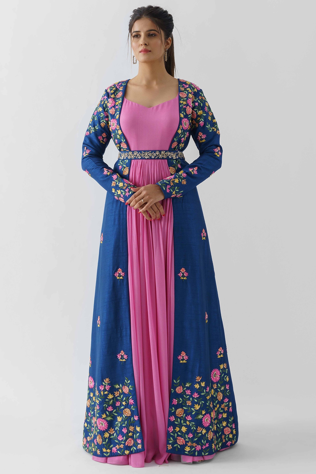 Cotton Long Jacket Designer Gown, Size : M, XL, Feature : Anti-Wrinkle,  Comfortable at Rs 999 / Piece in Surat