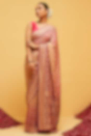 Pink Georgette Banarasi Bandhani Shaded Party Wear Saree by Suruchi Parakh at Pernia's Pop Up Shop