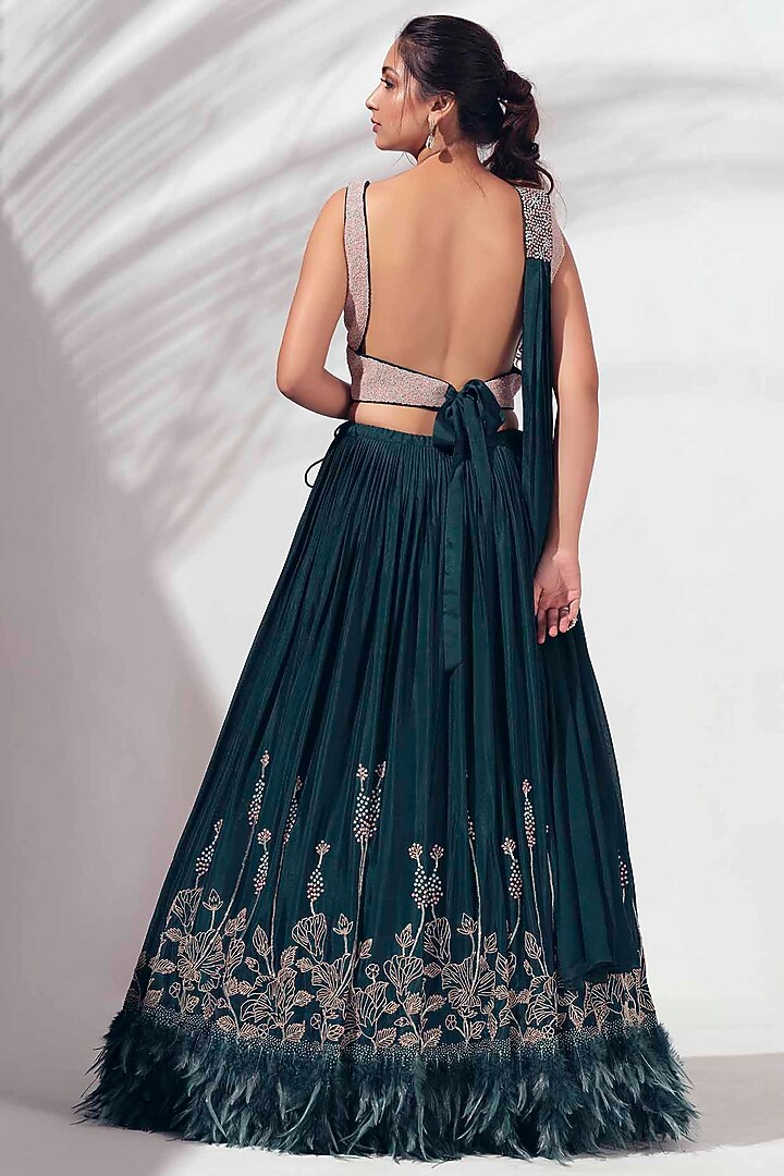 Midnight Mayur Georgette Lehenga main image 0