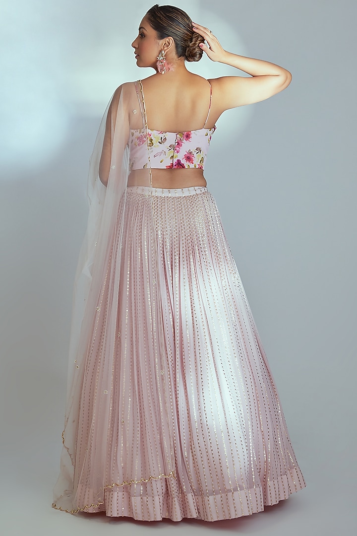 Pink Wedding Lehenga Set With Embroidery by Suruchi Parakh at Pernia's Pop Up Shop