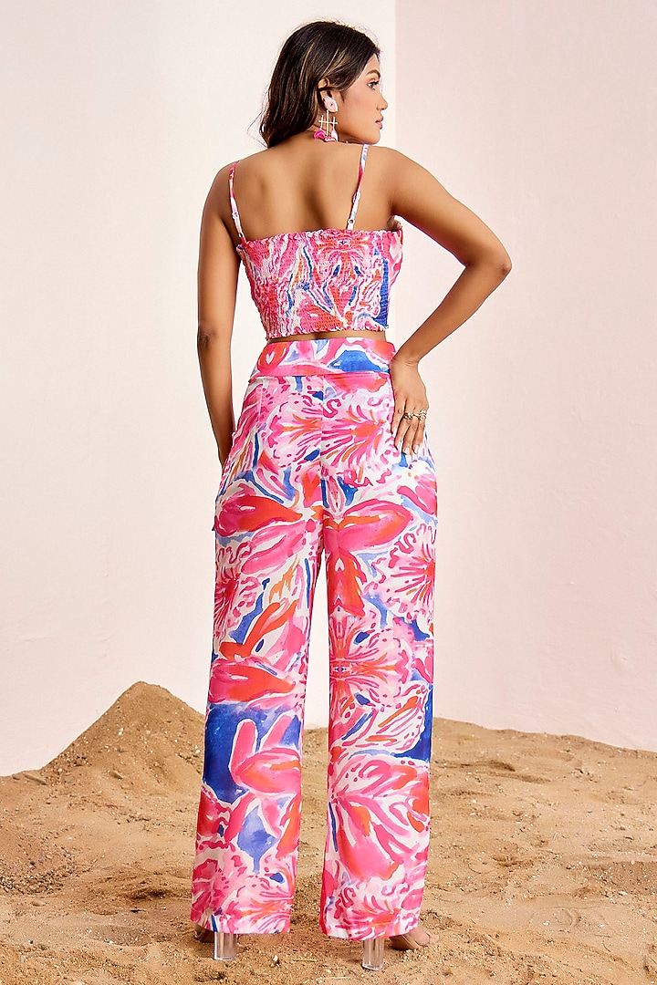 Multi-Colored Satin Silk Embellished Co-Ord Set by Suruchi Parakh at Pernia's Pop Up Shop