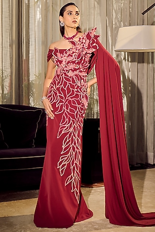 wine colour engagement dress Dimmi Maxi Dress main image 1