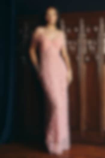 Blossom Pink Organza & Tulle Wedding Gown by Supria Munjal at Pernia's Pop Up Shop