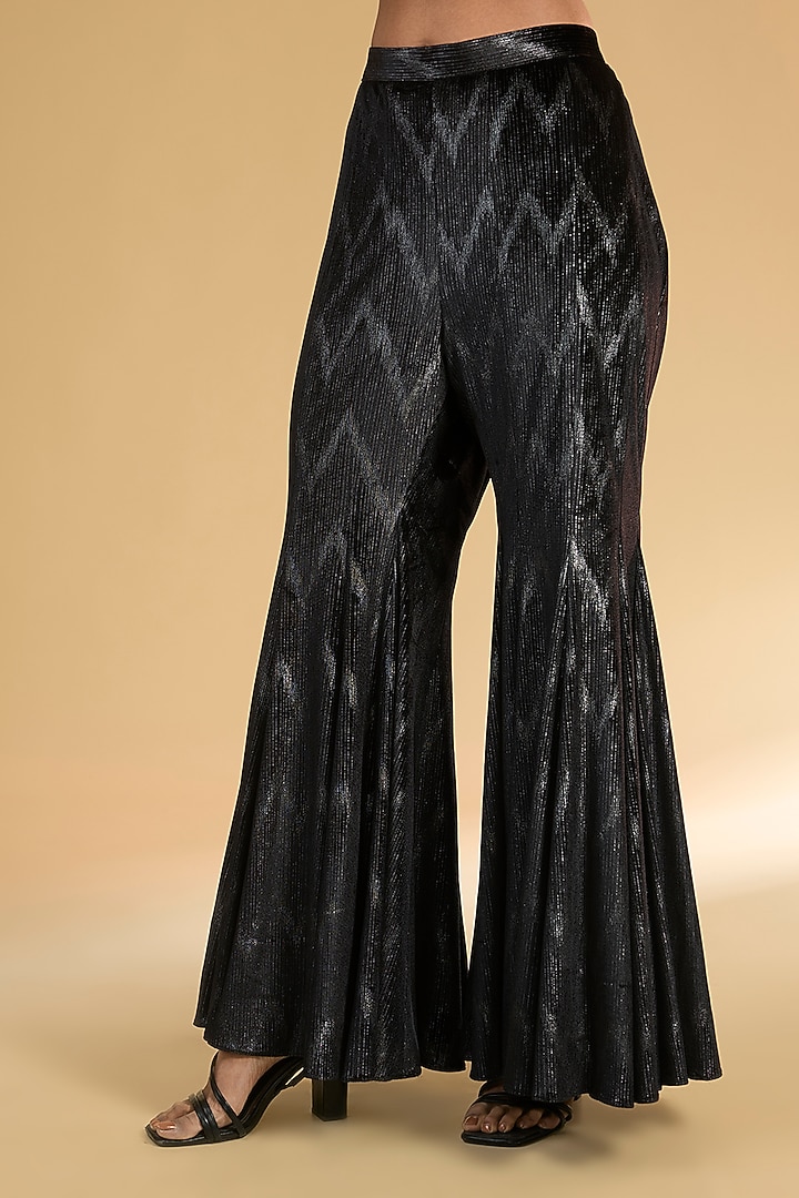 Black Velvet Embroidered Co-Ord Set by Surabhi Arya at Pernia's Pop Up Shop