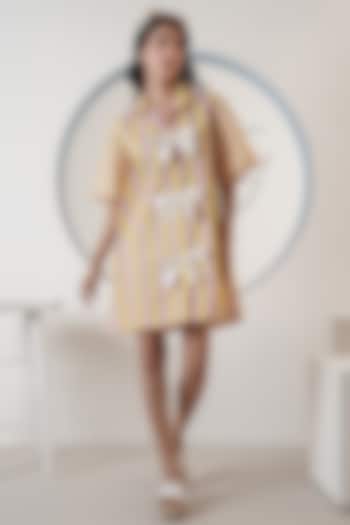 Yellow & Lilac Poplin Bow Summer Dress by Surabhi Arya at Pernia's Pop Up Shop