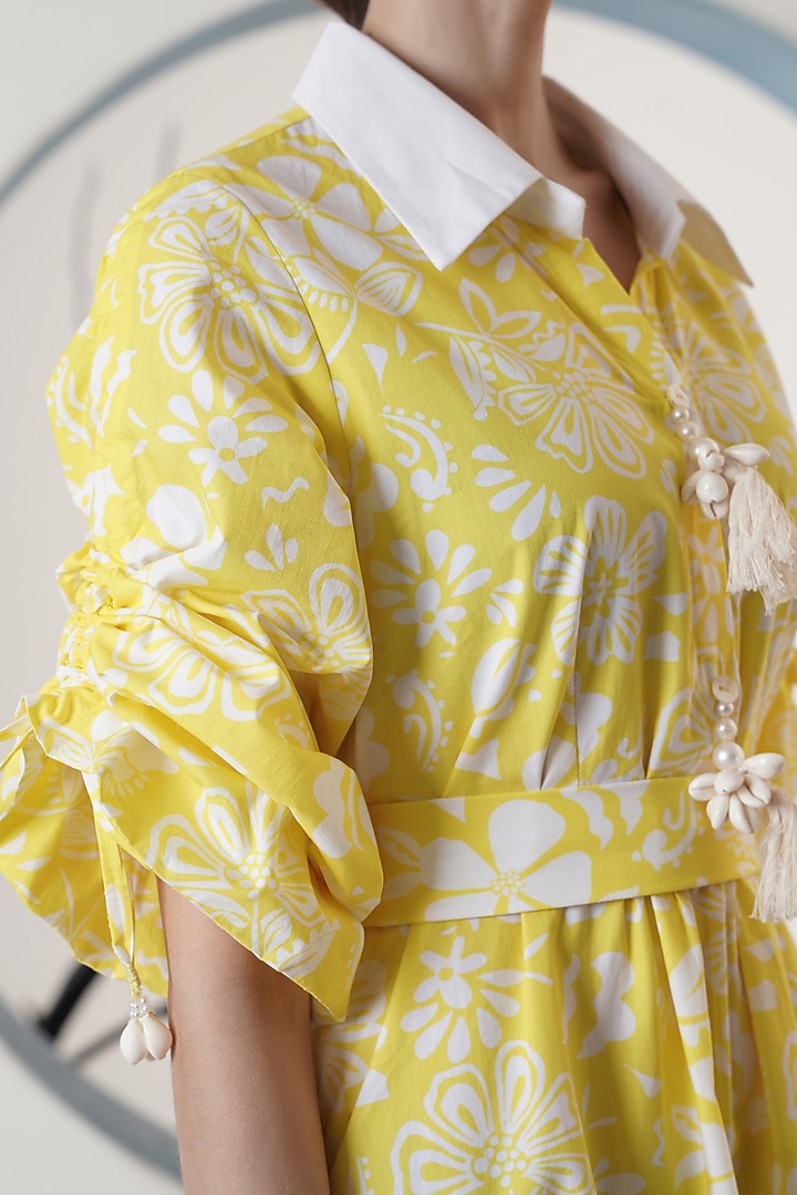 Lemon Yellow Poplin Summer Dress by Surabhi Arya at Pernia's Pop Up Shop