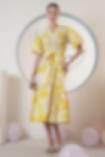 Lemon Yellow Poplin Summer Dress by Surabhi Arya at Pernia's Pop Up Shop