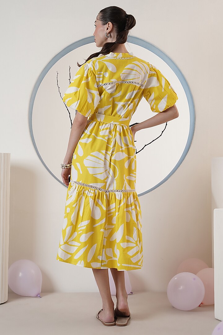 Lemon Yellow Poplin Summer Dress by Surabhi Arya at Pernia's Pop Up Shop
