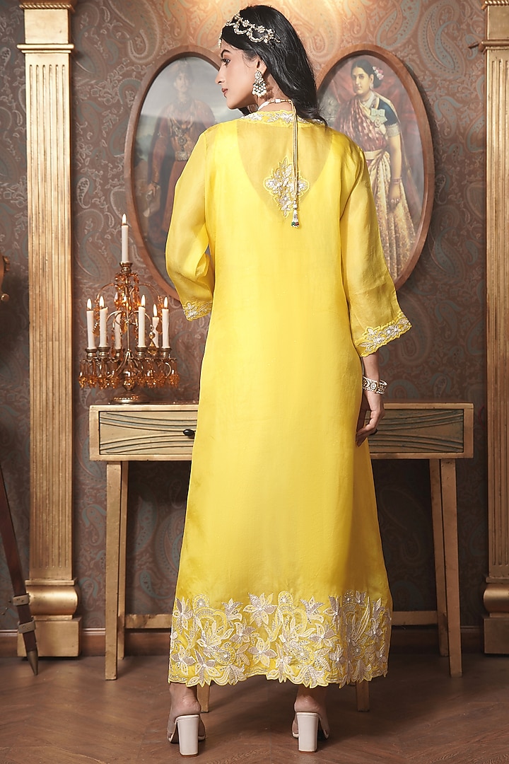 CUTWORK EMBROIDERY JACKET Red Cutwork Kurta Jacket Set