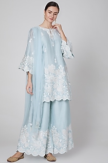 Sky Blue Dori Embroidered Kurta Set by Surabhi Arya-SHOP BY STYLE