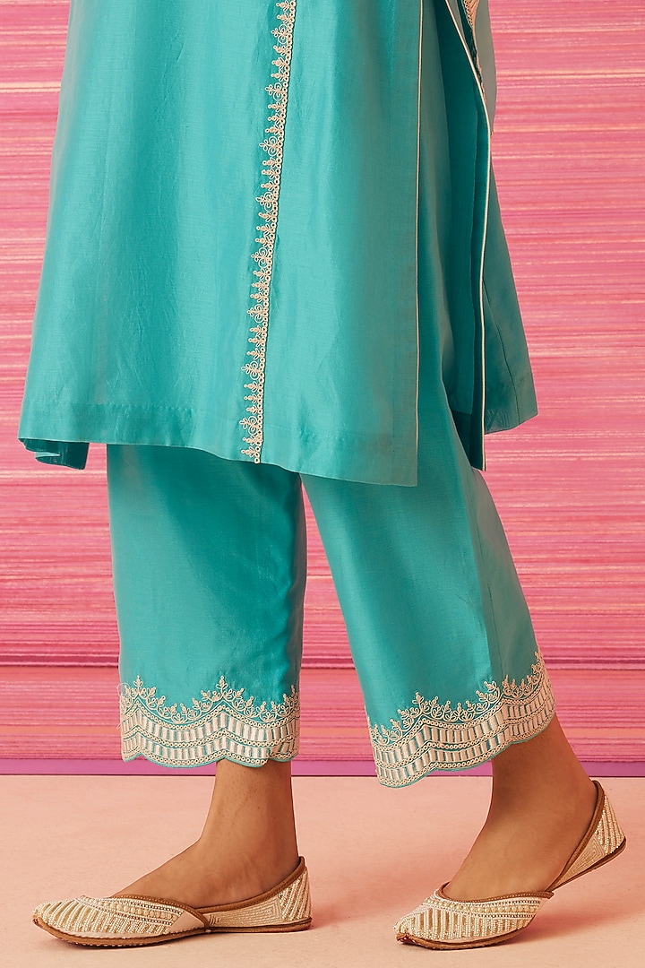 Ferozi Kurta Jacquard Silk Pant main image 1