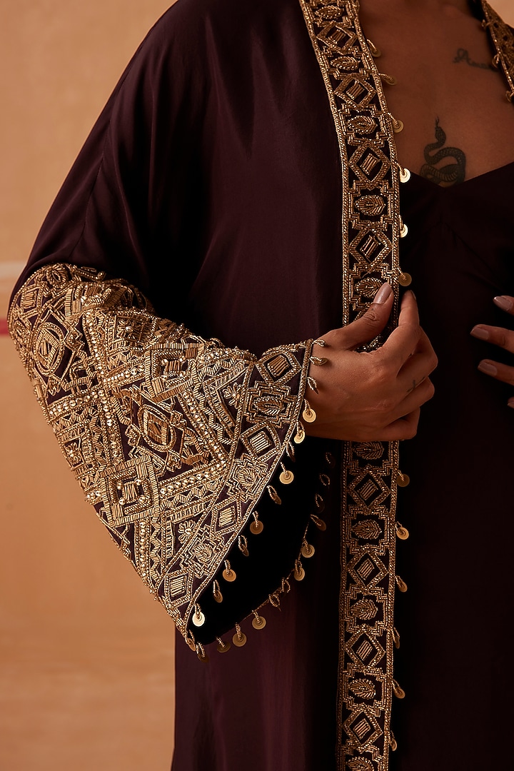 Coca Cola Embroidered Kimono Jacket Set by Sureena Chowdhri at Pernia's Pop Up Shop