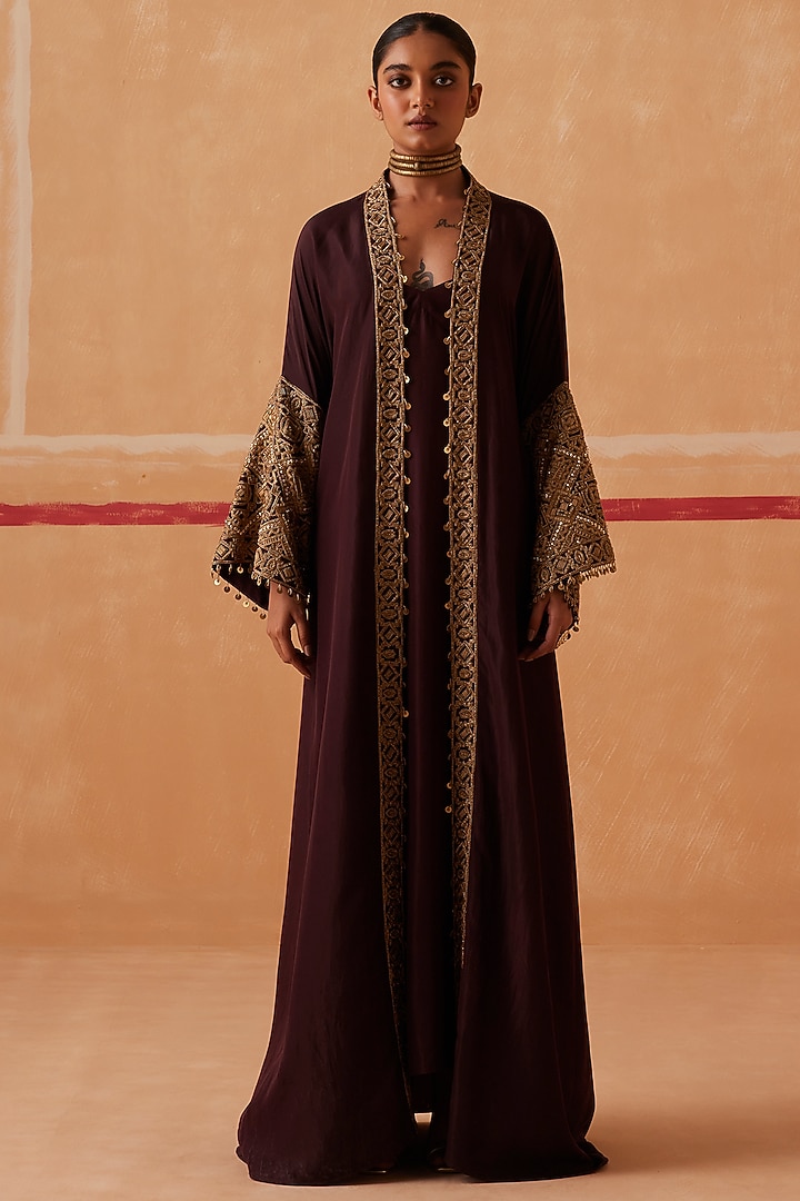 Coca Cola Embroidered Kimono Jacket Set by Sureena Chowdhri at Pernia's Pop Up Shop