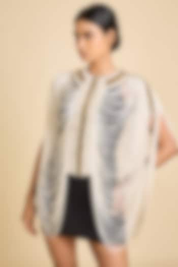 Ivory Cotton Necklace Top  by SurilyG at Pernia's Pop Up Shop