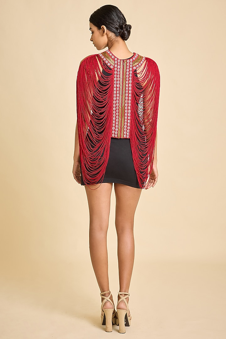 Red Cotton Necklace Top by SurilyG at Pernia's Pop Up Shop