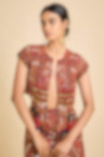 Red Crepe Gypset Jacket by SurilyG at Pernia's Pop Up Shop