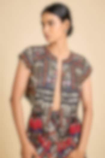 Black Crepe Gypset Jacket by SurilyG at Pernia's Pop Up Shop