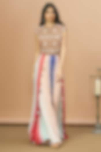 Multi-Colored Georgette Co-Ord Set by SurilyG at Pernia's Pop Up Shop