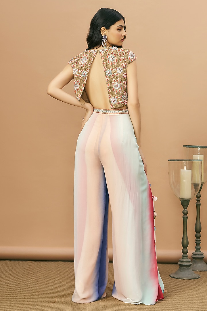 Multi-Colored Georgette Co-Ord Set by SurilyG at Pernia's Pop Up Shop