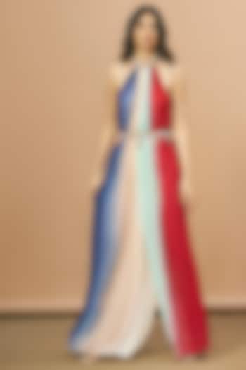 Multi-Colored Georgette Jumpsuit by SurilyG at Pernia's Pop Up Shop