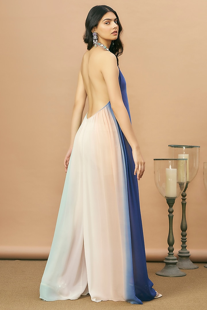 Multi-Colored Georgette Jumpsuit by SurilyG at Pernia's Pop Up Shop