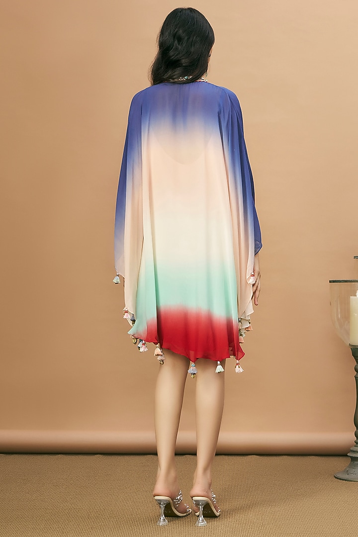Multi-Colored Georgette Cocktail Dress by SurilyG at Pernia's Pop Up Shop