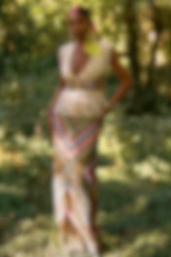 Multi-Colored Net Maxi Skirt by SurilyG at Pernia's Pop Up Shop