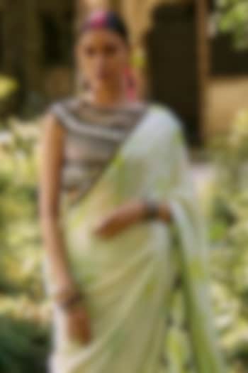 Black & White Net Blouse by SurilyG at Pernia's Pop Up Shop