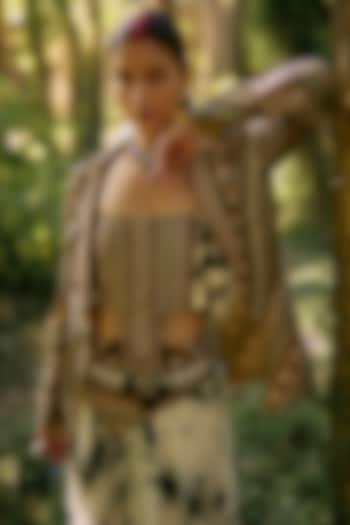 Black & White Net Blazer by SurilyG at Pernia's Pop Up Shop