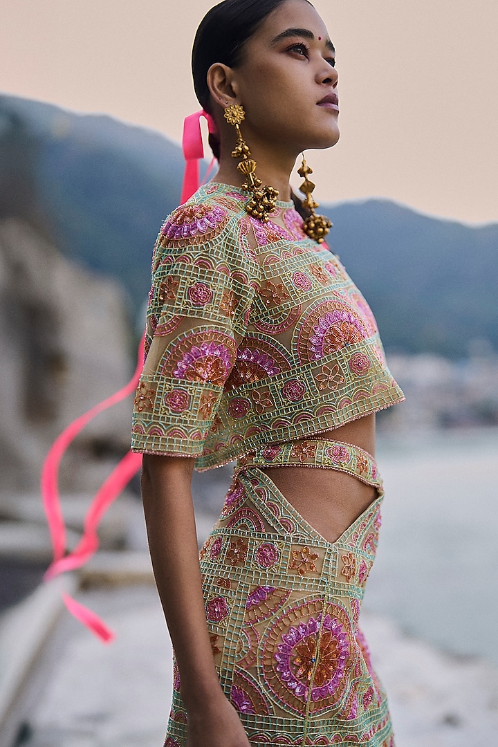 Multi-Colored Net Top by SurilyG at Pernia's Pop Up Shop