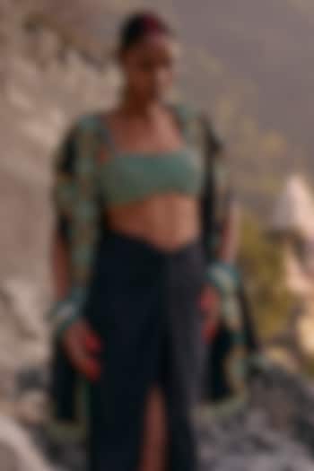 Black Pure Crepe Blazer by SurilyG at Pernia's Pop Up Shop