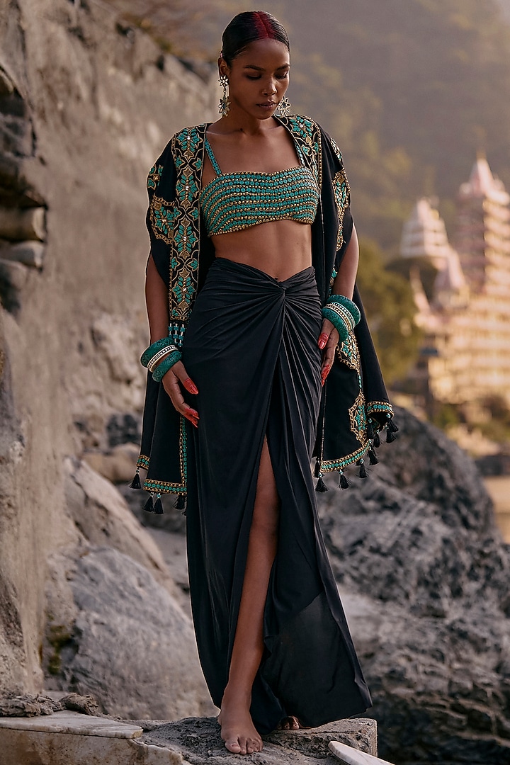 Black Lycra Skirt by SurilyG at Pernia's Pop Up Shop