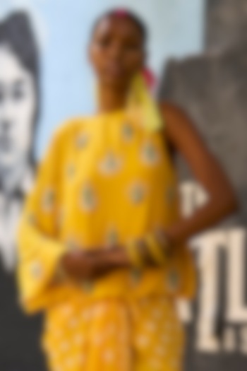 Yellow Pure Crepe Top by SurilyG at Pernia's Pop Up Shop