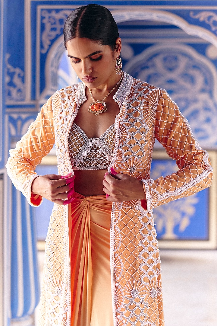 Peach Lycra Blouse by SurilyG at Pernia's Pop Up Shop