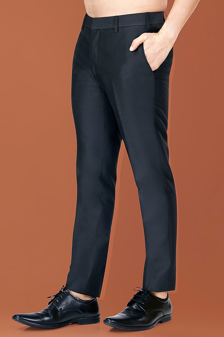Black Cotton Silk Thread Embroidered Blazer Set by SURBHI PANSARI at Pernia's Pop Up Shop