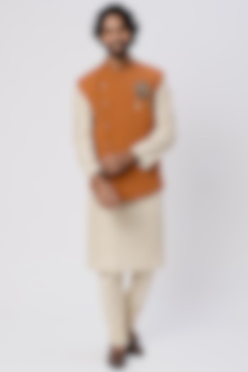 Marmalade Textured Bundi Jacket by SURBHI PANSARI