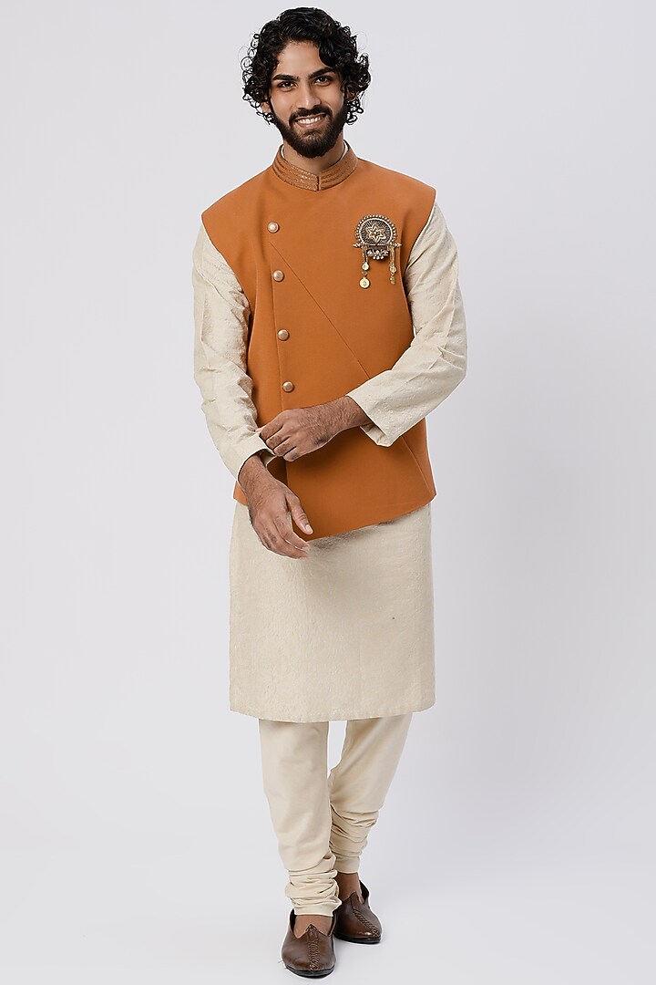 Marmalade Textured Bundi Jacket by SURBHI PANSARI at Pernia's Pop Up Shop