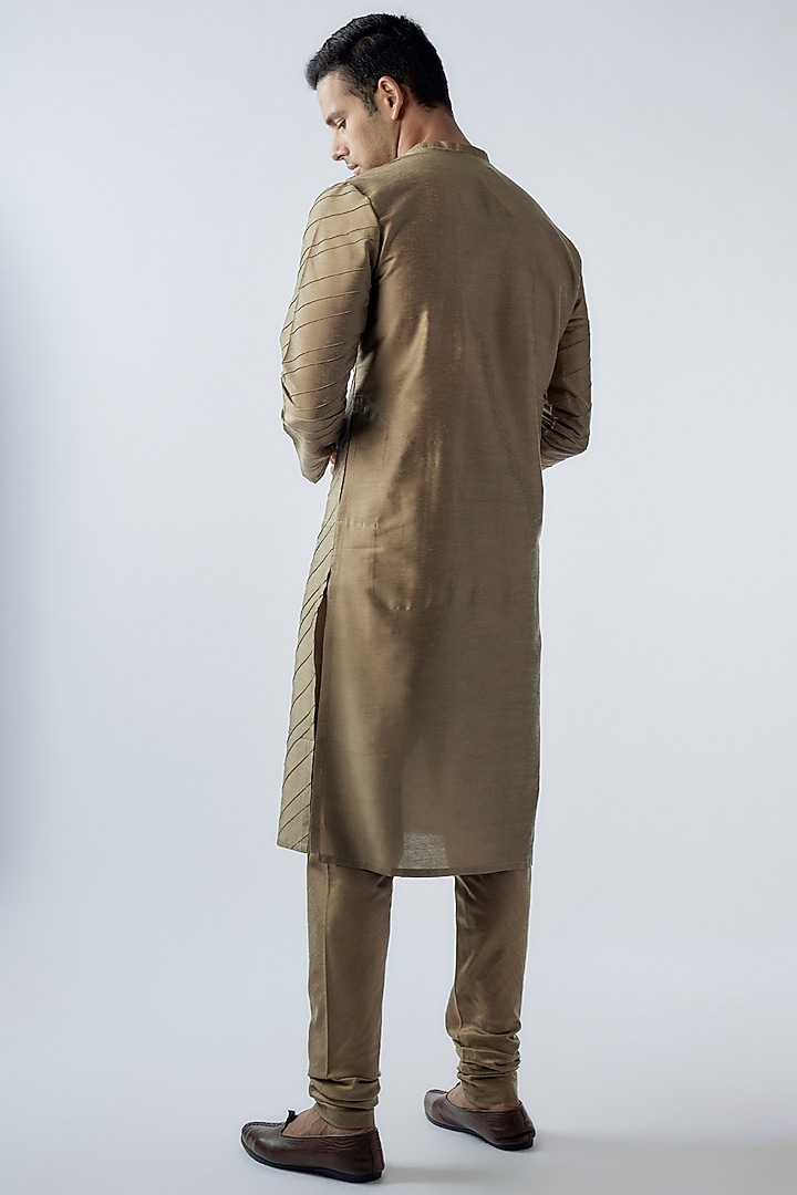 Copper Cotton Silk Kurta Set by SURBHI PANSARI at Pernia's Pop Up Shop