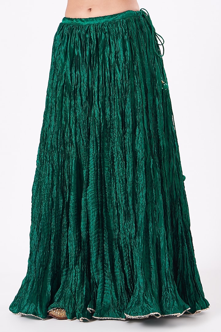 Bottle Green Hand Embroidered Kurta Set by SURBHI SHAH at Pernia's Pop Up Shop