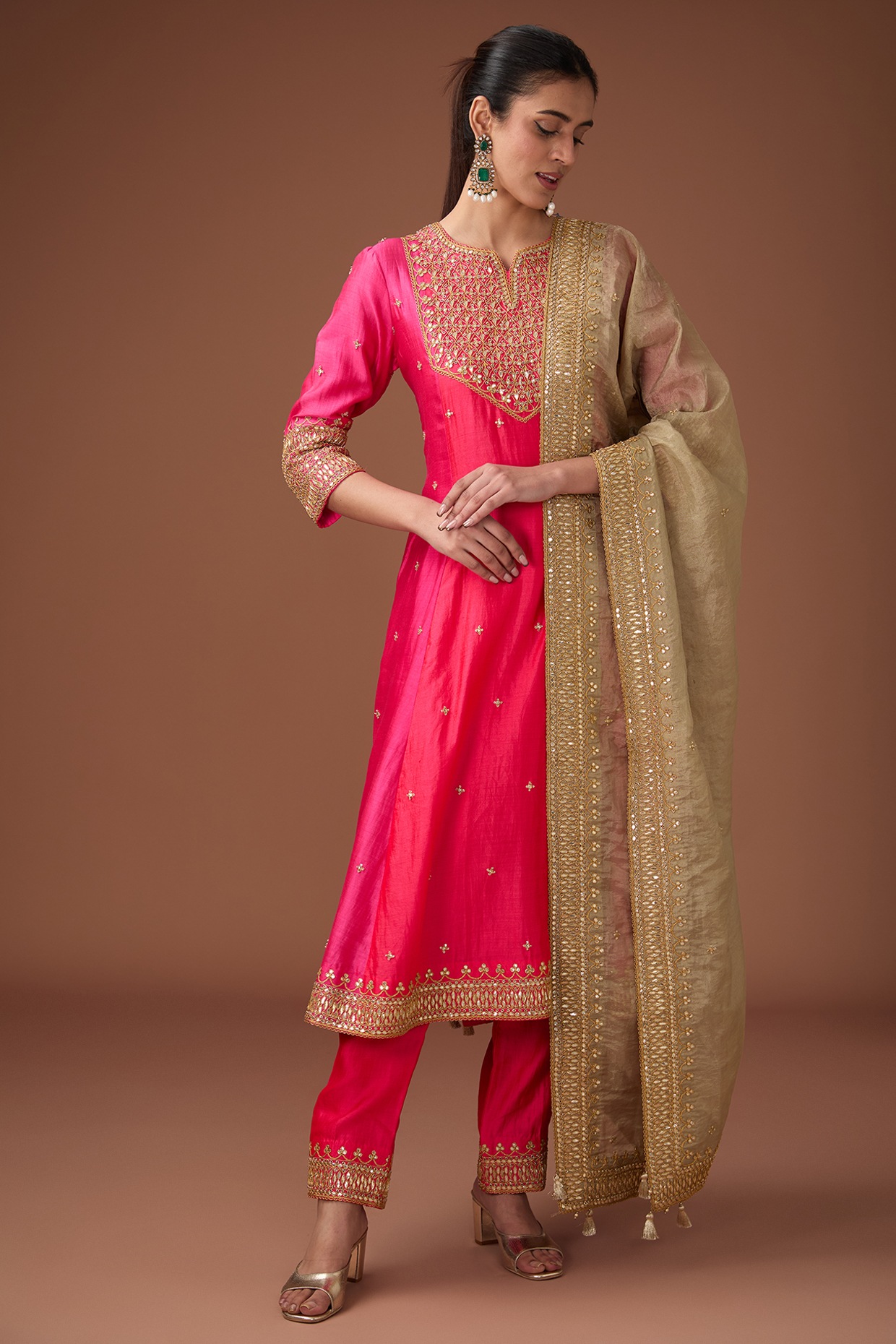 Punjabi suit light on sale colour