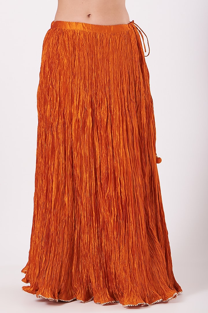 Orange Embroidered Kurta Set by SURBHI SHAH at Pernia's Pop Up Shop