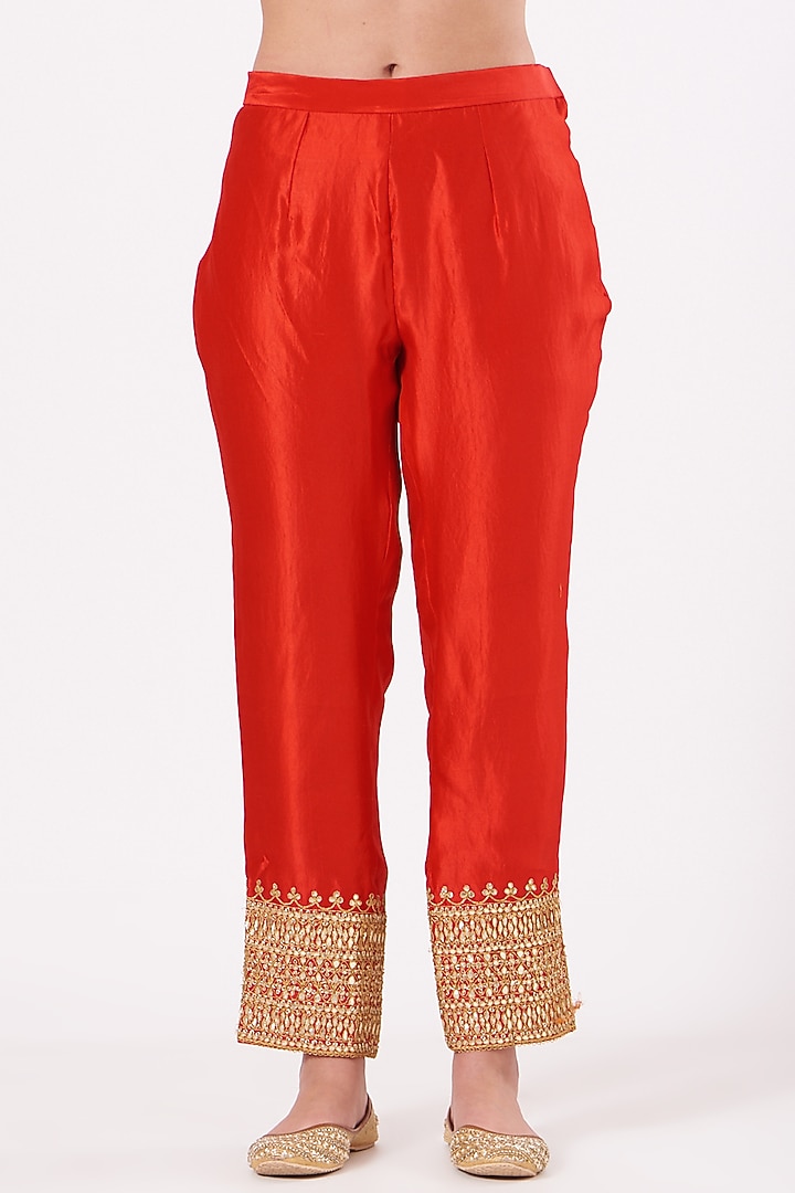 Multi Colored Hand Embroidered Kurta Set by SURBHI SHAH at Pernia's Pop Up Shop