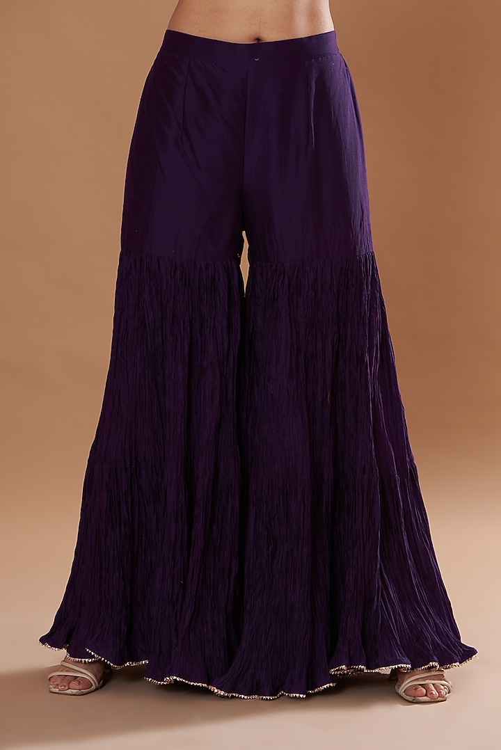 Purple Crush Wedding Sharara Set by SURBHI SHAH at Pernia's Pop Up Shop