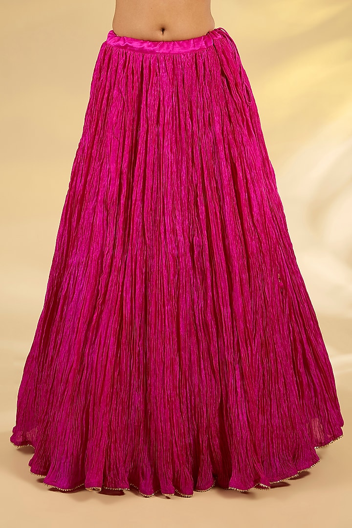 Pink Bandhej Spun Silk Marori Work Kurta Set by SURBHI SHAH at Pernia's Pop Up Shop