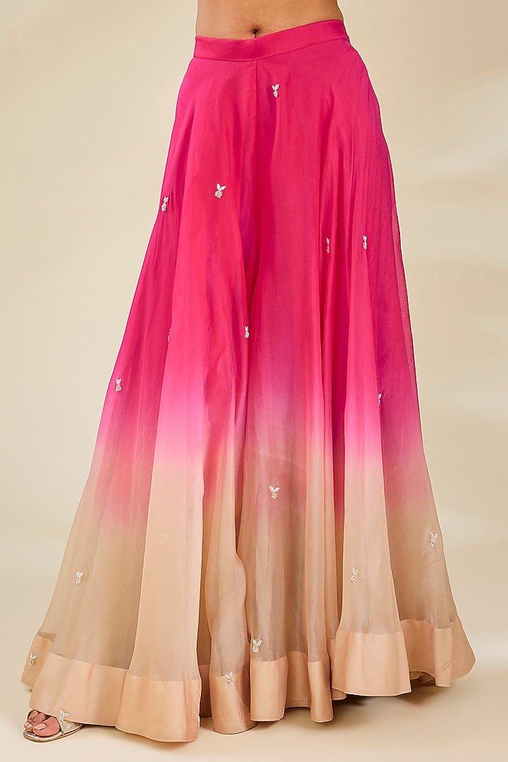 Red Organza Sequins Work Bridal Sharara Set by SURBHI SHAH at Pernia's Pop Up Shop